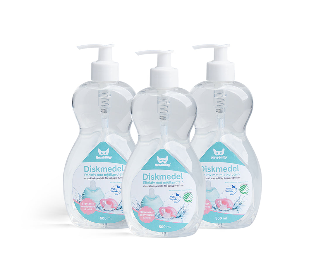 3-pack diskmedel för babyprodukter med 50% rabatt