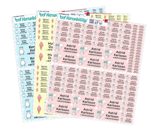 115 Etichette Nome in varie dimensioni (nuovo design)