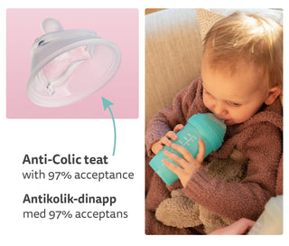 Double Anti-Colic Baby Bottle LT 340 ml/12 floz Blue