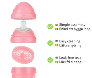 Double Anti-Colic Baby Bottle LT 140 ml/5 floz Supergirl